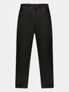 Bally Leather Straight-leg Trousers In Black