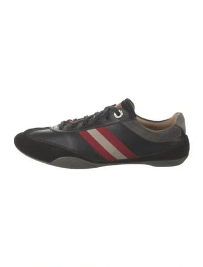 Pre-owned Bally Leather Striped Athletic Sneakers In Multicolor