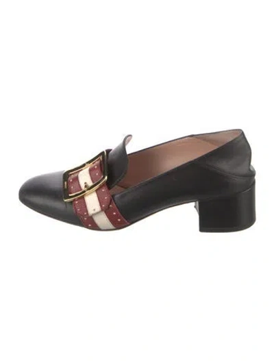 Pre-owned Bally Leather Striped Pumps In Black