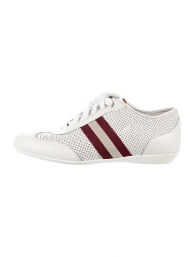 Pre-owned Bally Leather Striped Sneakers