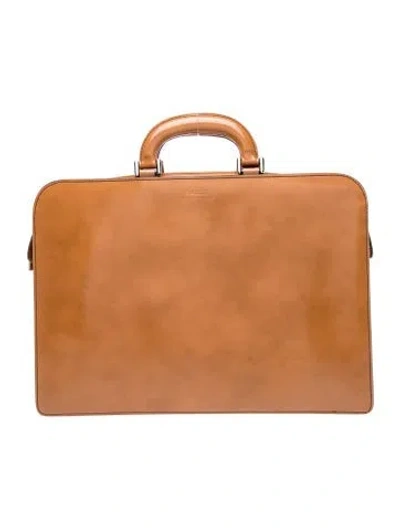 Pre-owned Bally Leather Suitcase In Brown
