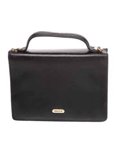 Pre-owned Bally Leather Top Handle Bag In Black