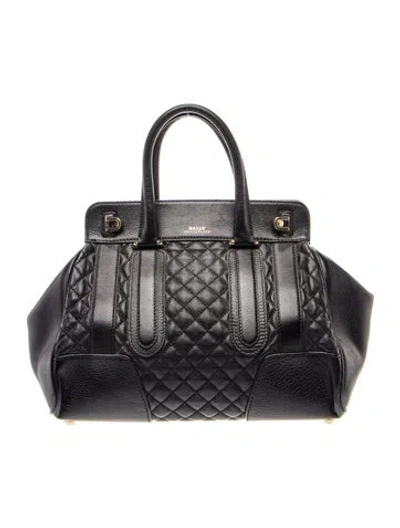 Pre-owned Bally Leather Top Handle Bag In Black