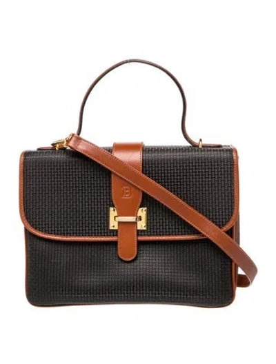 Pre-owned Bally Leather Top Handle Bag In Black