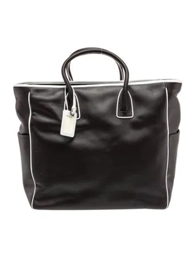 Pre-owned Bally Leather Top Handle Bag In Black