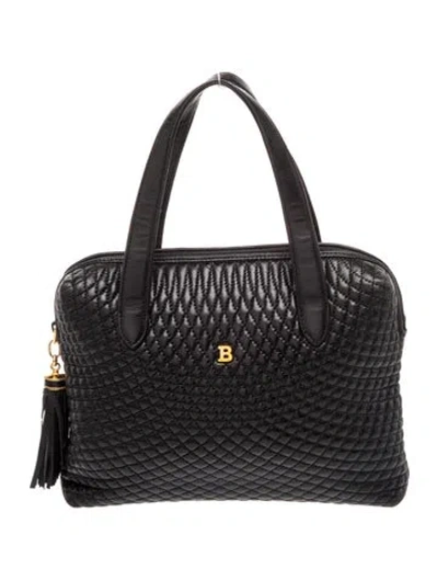 Pre-owned Bally Leather Top Handle Bag In Black