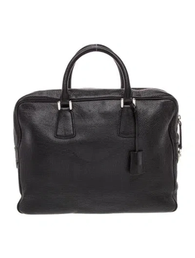 Pre-owned Bally Leather Top Handle Bag In Black