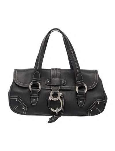 Pre-owned Bally Leather Top Handle Bag In Black