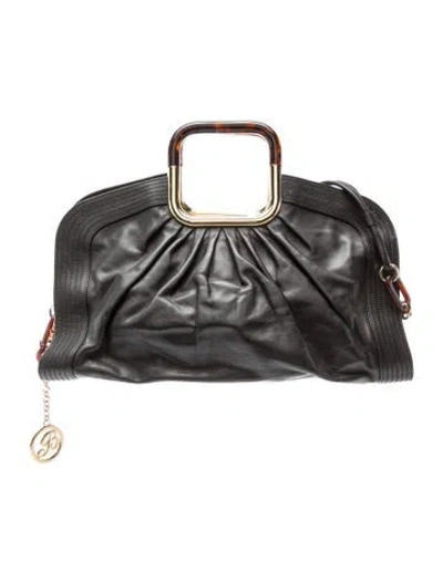 Pre-owned Bally Leather Top Handle Bag In Black