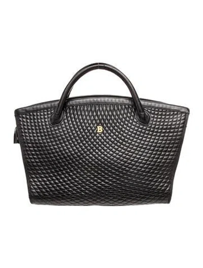 Pre-owned Bally Leather Top Handle Bag In Black
