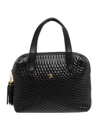 Pre-owned Bally Leather Top Handle Bag In Black