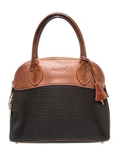 Pre-owned Bally Leather Top Handle Bag In Black