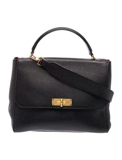 Pre-owned Bally Leather Top Handle Bag In Black