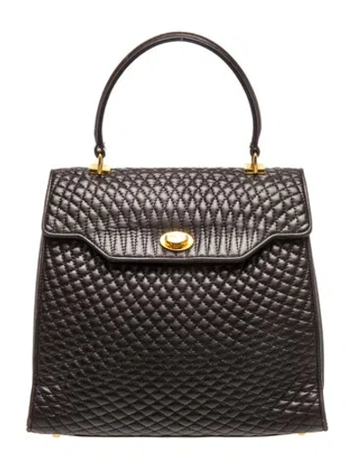 Pre-owned Bally Leather Top Handle Bag In Black