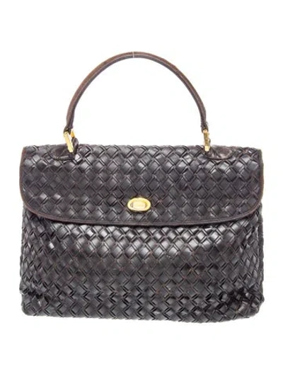 Pre-owned Bally Leather Top Handle Bag In Black