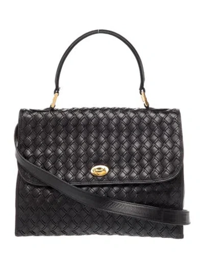 Pre-owned Bally Leather Top Handle Bag In Black
