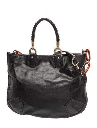 Pre-owned Bally Leather Top Handle Bag In Black/grey