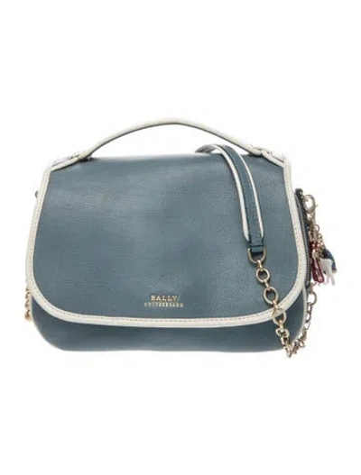 Pre-owned Bally Leather Top Handle Bag In Blue