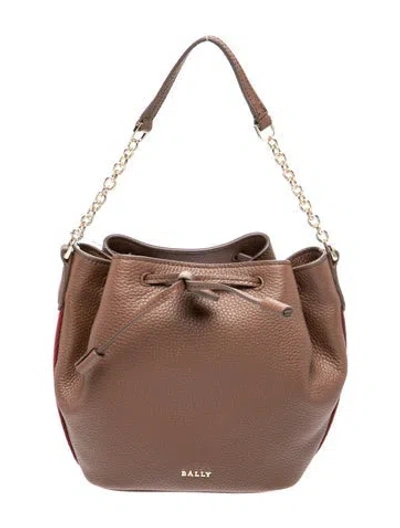 Pre-owned Bally Leather Top Handle Bag In Brown