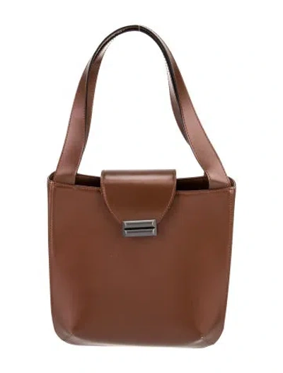 Pre-owned Bally Leather Top Handle Bag In Brown