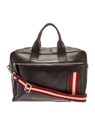 Pre-owned Bally Leather Top Handle Bag In Brown