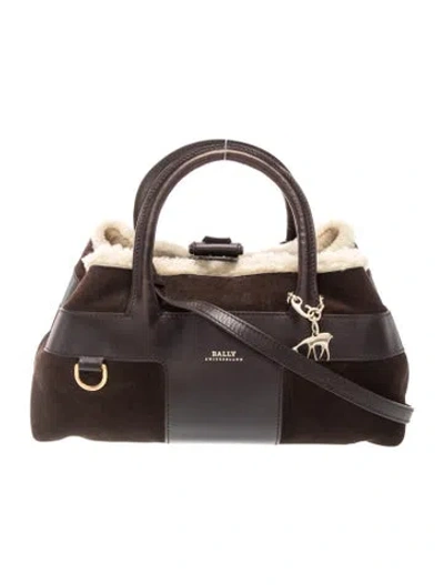 Pre-owned Bally Leather Top Handle Bag In Brown