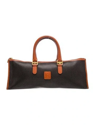 Pre-owned Bally Leather Top Handle Bag In Brown
