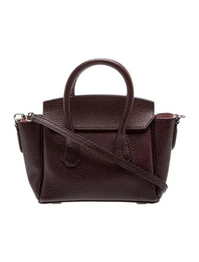Pre-owned Bally Leather Top Handle Bag In Burgundy