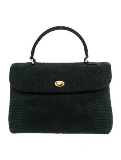 Pre-owned Bally Leather Top Handle Bag In Green