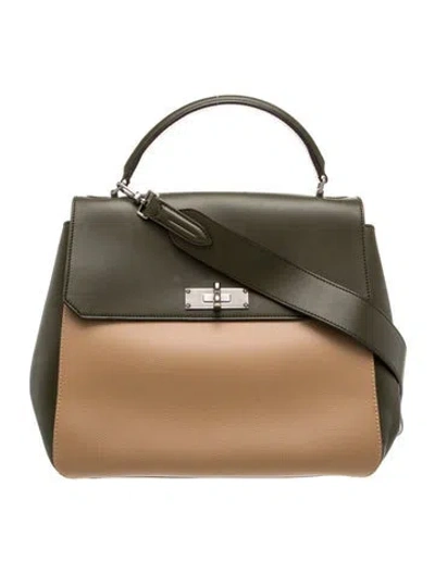 Pre-owned Bally Leather Top Handle Bag In Green