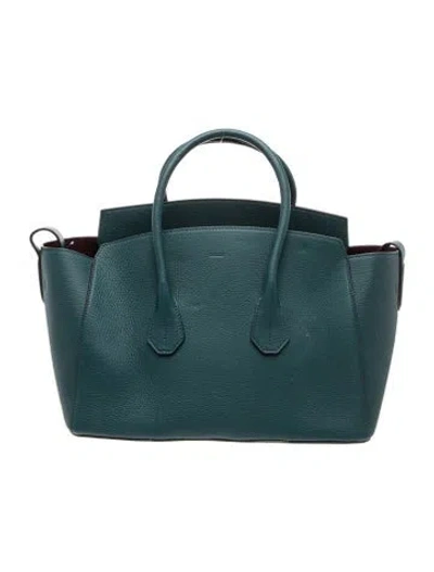 Pre-owned Bally Leather Top Handle Bag In Green