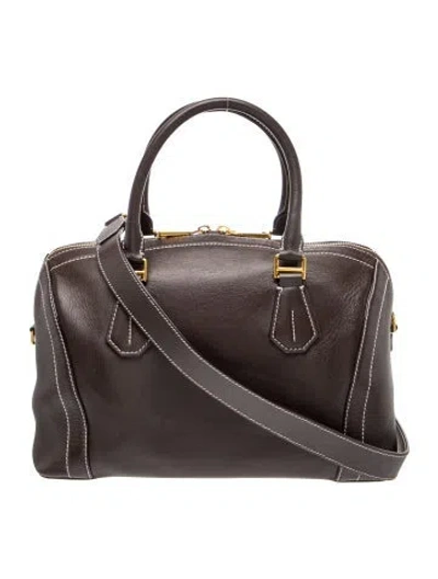 Pre-owned Bally Leather Top Handle Bag In Grey
