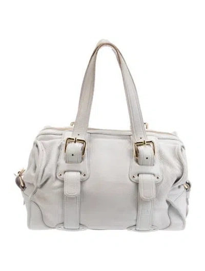 Pre-owned Bally Leather Top Handle Bag In Neutral