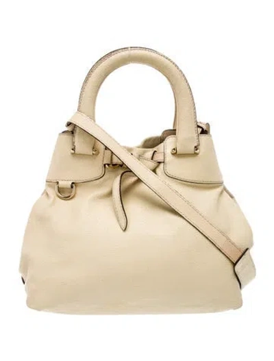 Pre-owned Bally Leather Top Handle Bag In Neutral