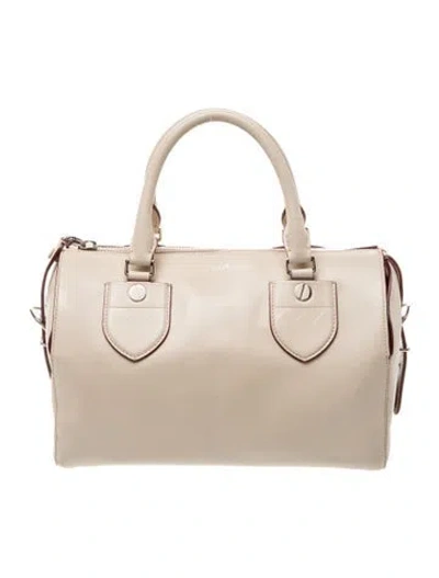 Pre-owned Bally Leather Top Handle Bag In Neutral