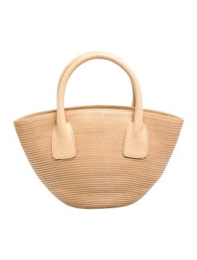 Pre-owned Bally Leather Top Handle Bag In Neutrals