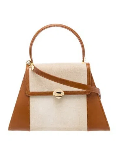 Pre-owned Bally Leather Top Handle Bag In Neutrals