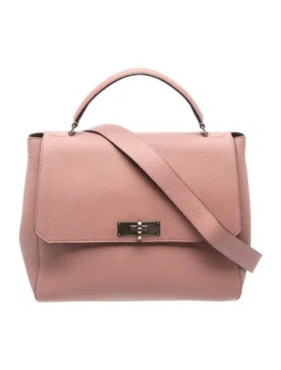 Pre-owned Bally Leather Top Handle Bag In Pink