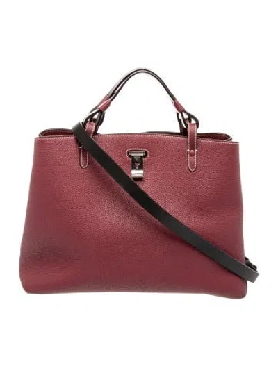 Pre-owned Bally Leather Top Handle Bag In Red