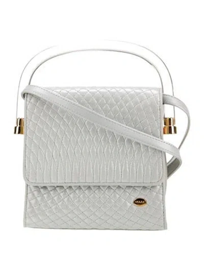 Pre-owned Bally Leather Top Handle Bag In White