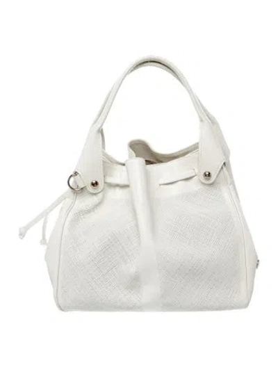 Pre-owned Bally Leather Top Handle Bag In White