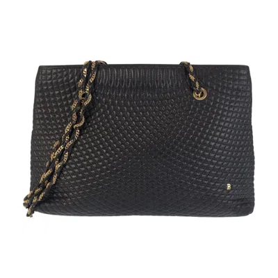 Bally Leather Tote Bag In Black