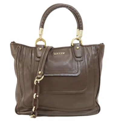 Pre-owned Bally Leather Tote Bag () In Brown