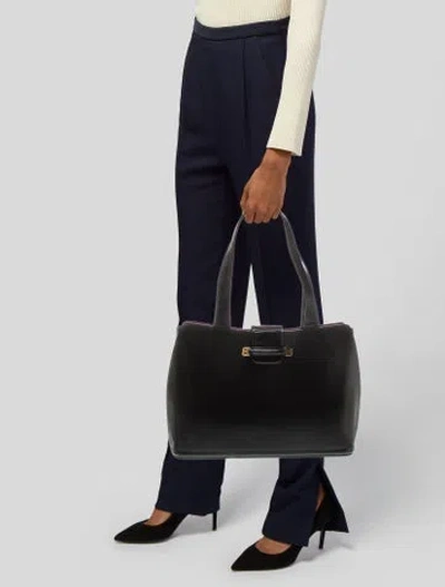Pre-owned Bally Leather Tote In Black