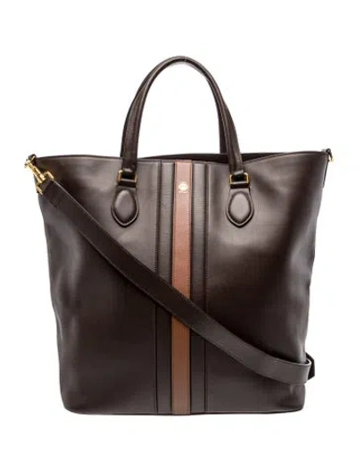Pre-owned Bally Leather Tote In Brown