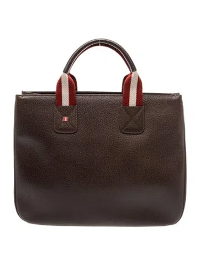 Pre-owned Bally Leather Tote In Brown