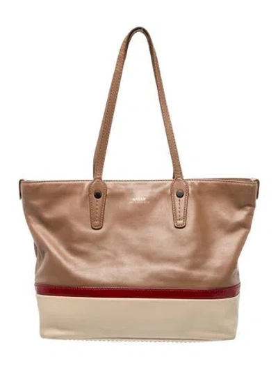 Pre-owned Bally Leather Tote In Brown