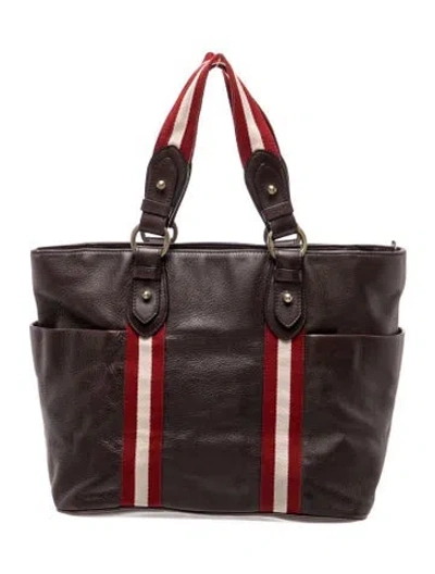 Pre-owned Bally Leather Tote In Brown