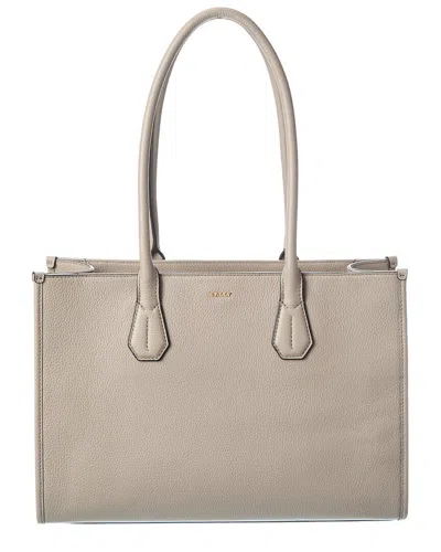 Bally Leather Tote In Gray