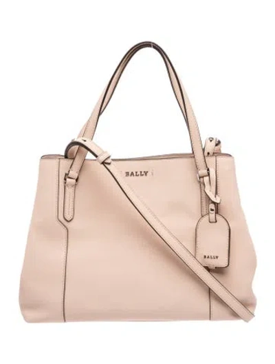 Pre-owned Bally Leather Tote In Neutrals